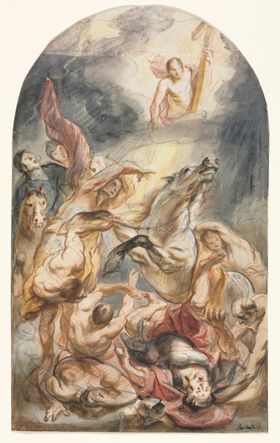 La Conversione di Saulo con Cristo e la Croce da Jacob Jordaens