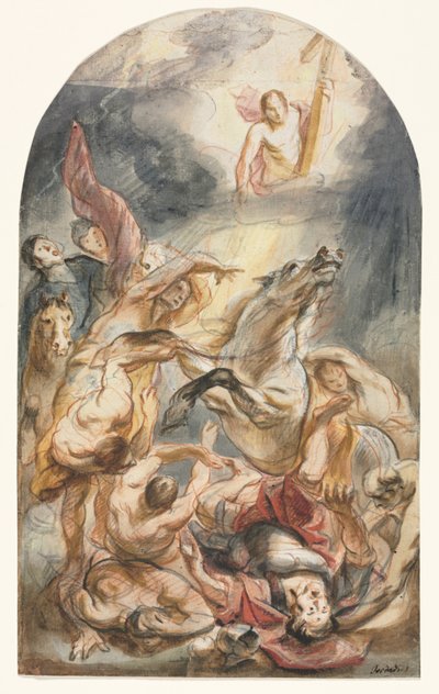 La conversione di Saulo con Cristo e la croce, c. 1645-1647 da Jacob Jordaens