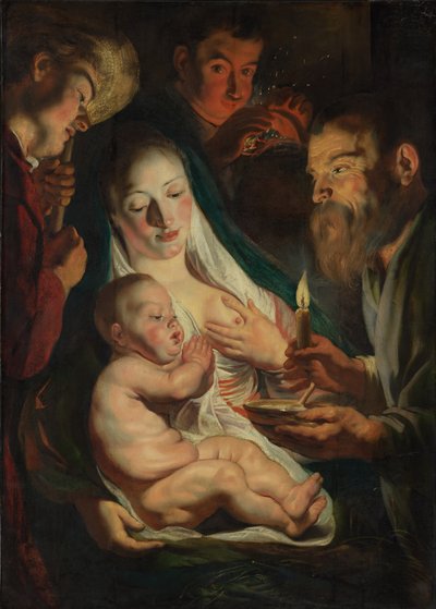 La Sacra Famiglia con i pastori, 1616 da Jacob Jordaens