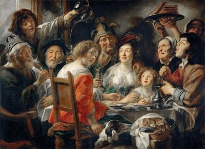 Il re beve, o pasto familiare nella festa dell