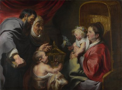 La Vergine e il Bambino con i Santi Zaccaria, Elisabetta e Giovanni Battista da Jacob Jordaens