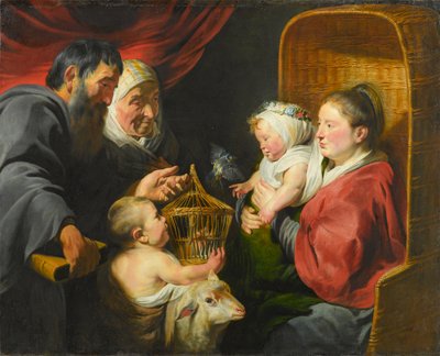 La Vergine e il Bambino con San Giovanni e i suoi genitori da Jacob Jordaens