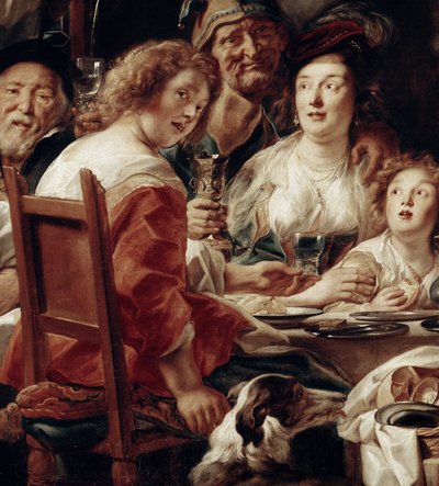 Il re beve (dettaglio) da Jacob Jordaens