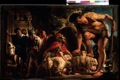 Ulisse nella grotta di Polifemo, dipinto di Jacob Jordaens (1593-1678) Museo Puškin, Mosca da Jacob Jordaens