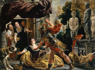 Ulisse minaccia Circe, c.1630-35 da Jacob Jordaens