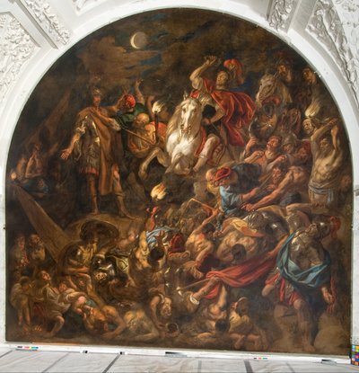 Un campo romano sotto attacco di notte da Jacob Jordaens the elder