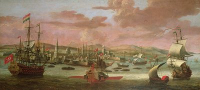 Navi da guerra olandesi e galee turche al largo di Costantinopoli da Jacob Knyff