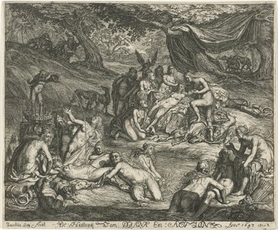 Diana scopre la gravidanza di Callisto (La storia di Diana e Atteone) da Jacob Lois