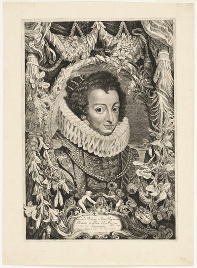 Elisabetta di Borbone, Regina di Spagna, tavola 13 da Duces Burgundiae (Duchi di Borgogna) da Jacob Louys