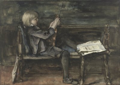 Ritratto di Willem Matthijs Maris, con violino da Jacob Maris