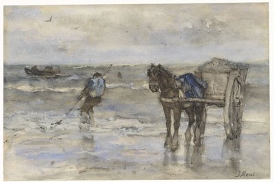 Pescatore di conchiglie sulla spiaggia da Jacob Maris