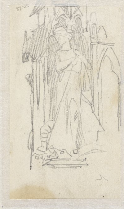 Schizzo di una statua di San Giorgio da Jacob Maris