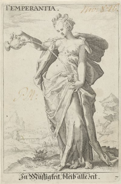 Temperanza da Jacob Matham (attributed to)