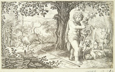 La morte di Ampelos da Jacob Matham