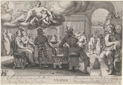 Sera (Vesper) De vier tijden van de dag (serie) da Jacob Matham