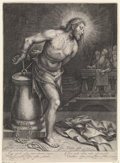 Cristo alla colonna della flagellazione da Jacob Matham