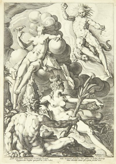 I quattro elementi da Jacob Matham
