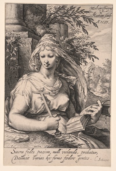 Fede, da Le sette virtù da Jacob Matham
