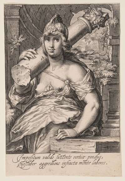 Fortezza, da Le sette virtù da Jacob Matham