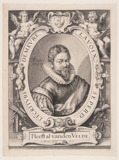 Jan van de Velde il Vecchio, calligrafo ad Haarlem da Jacob Matham