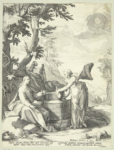 Gesù e la donna samaritana da Jacob Matham