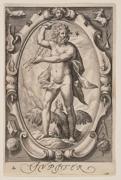 Giove, da I sette pianeti da Jacob Matham