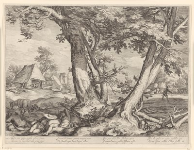 Paesaggio con la parabola del seminatore da Jacob Matham
