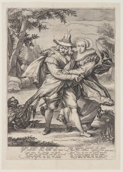 Amanti sorpresi dalla morte da Jacob Matham