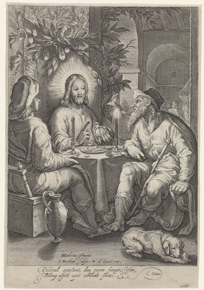 Cena in Emmaus da Jacob Matham