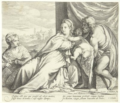 Madonna e bambino con San Giovanni Battista e Santa Caterina da Jacob Matham