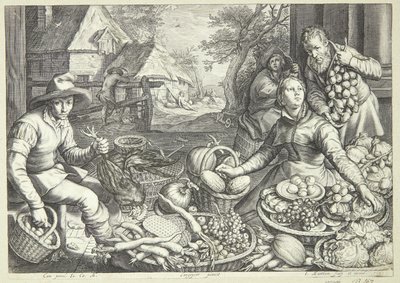 Scena di mercato da Jacob Matham