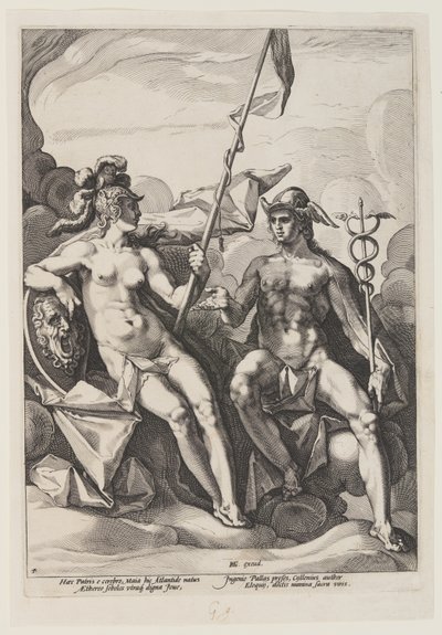 Pallade Atena e Mercurio da Jacob Matham