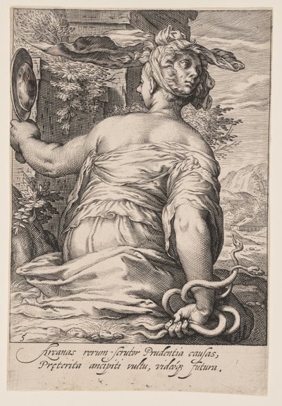 Prudenza, da Le sette virtù da Jacob Matham