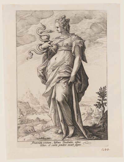 Prudenza, da Le virtù da Jacob Matham