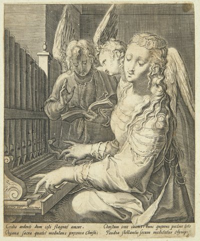Santa Cecilia che suona l