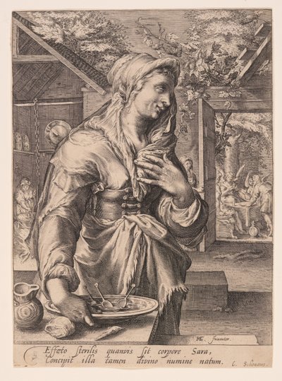 Sarah, da Le mogli dei patriarchi da Jacob Matham