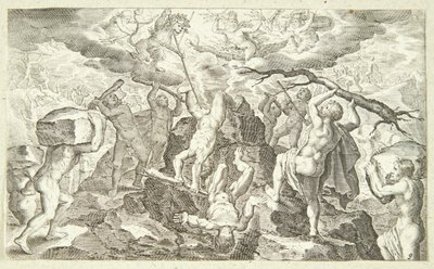 La battaglia tra gli dei e i titani da Jacob Matham