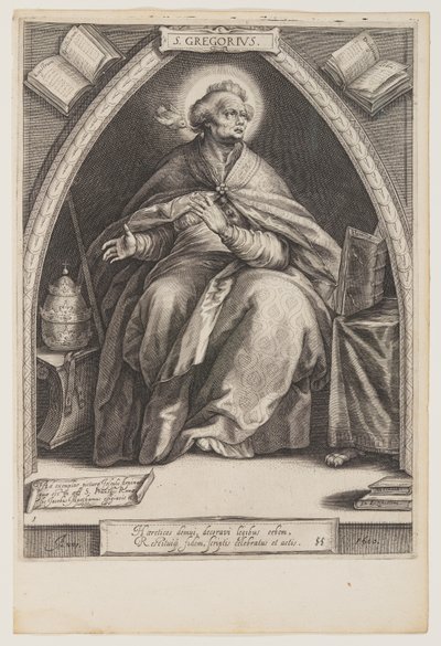 San Gregorio, da I padri della Chiesa da Jacob Matham