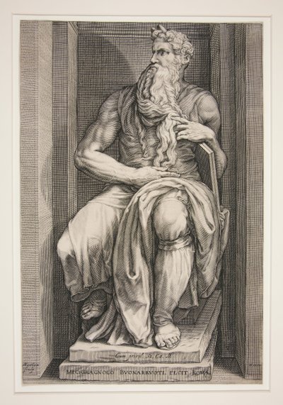 Statua di Mosè dalla tomba di Giulio II da Jacob Matham