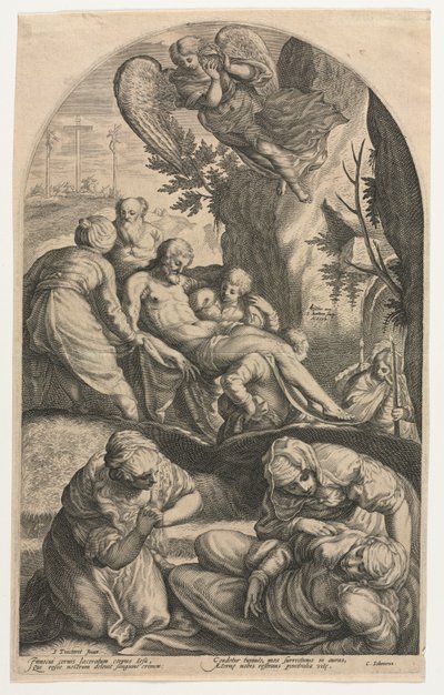 I discepoli di Cristo che portano il suo corpo al sepolcro, 1594 da Jacob Matham
