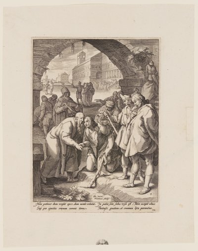 Il ritorno del figliol prodigo, da La storia del figliol prodigo da Jacob Matham
