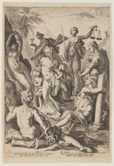 Le sette virtù da Jacob Matham