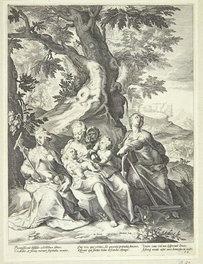 Fede, speranza e carità da Jacob Matham