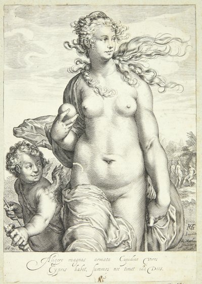 Venere riceve il premio per la bellezza da Jacob Matham