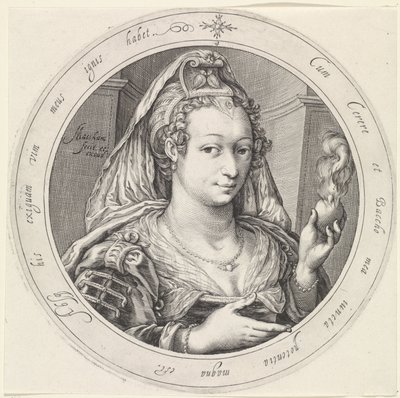Venere con cuore ardente da Jacob Matham