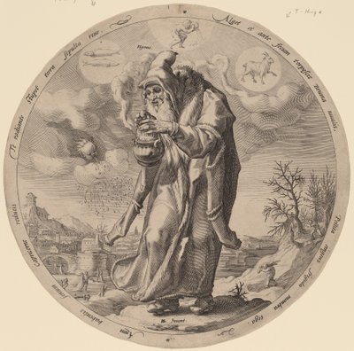 Inverno da Jacob Matham after Hendrik Goltzius