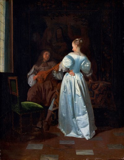 La serenata, 1669 circa (olio su tela) da Jacob Ochtervelt