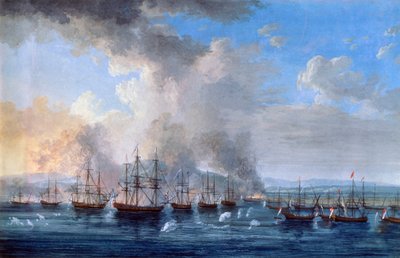 La battaglia russo-turca al castello di Damietta nel 1770, 1770-1772 da Jacob Philip Hackert
