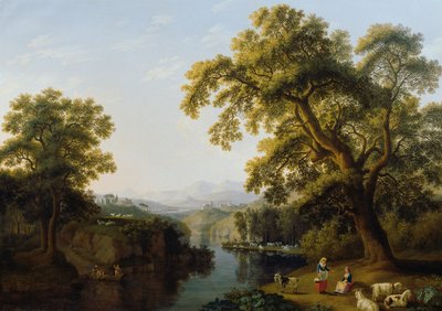 Valle del fiume di Isernia vicino a Napoli da Jacob Philipp Hackert