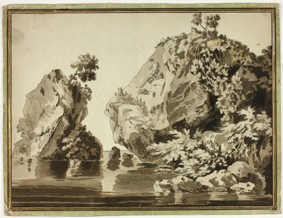 Rocce e acqua da Jacob Philipp Hackert